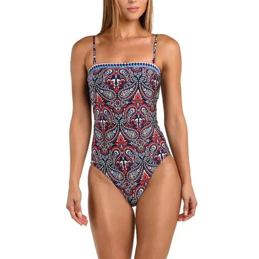 Sunshine 79 Americana Paisley Bandeau One Piece Multi Size 8